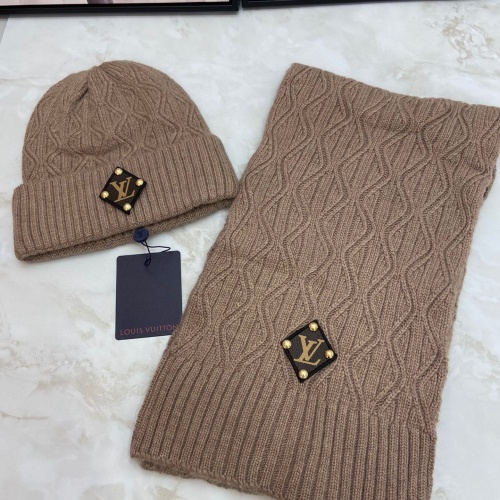 Louis Vuitton LV Hat and Scarf Set #1265187 $48.00 USD, Wholesale Replica Louis Vuitton LV Hat and Scarf and Glove Set