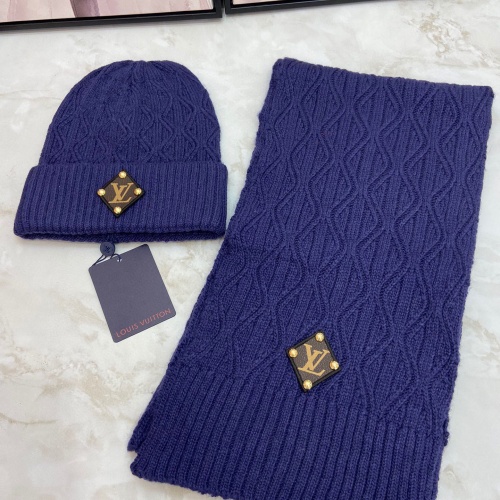 Louis Vuitton LV Hat and Scarf Set #1265189 $48.00 USD, Wholesale Replica Louis Vuitton LV Hat and Scarf and Glove Set