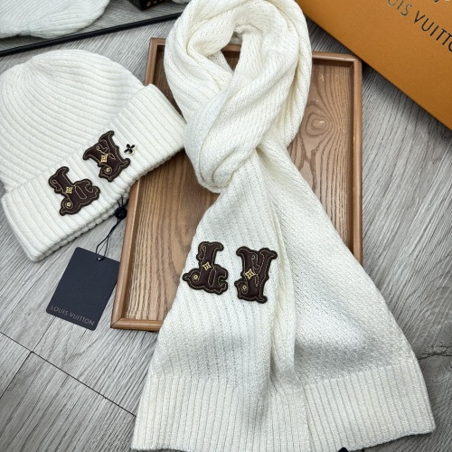 Louis Vuitton LV Hat and Scarf Set #1265191 $48.00 USD, Wholesale Replica Louis Vuitton LV Hat and Scarf and Glove Set