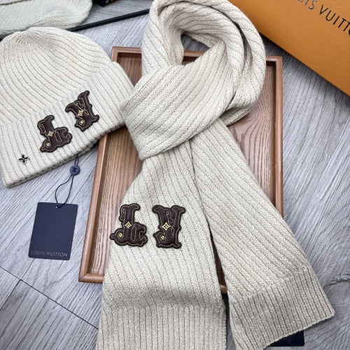 Louis Vuitton LV Hat and Scarf Set #1265192 $48.00 USD, Wholesale Replica Louis Vuitton LV Hat and Scarf and Glove Set