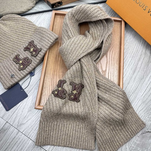 Louis Vuitton LV Hat and Scarf Set #1265193 $48.00 USD, Wholesale Replica Louis Vuitton LV Hat and Scarf and Glove Set