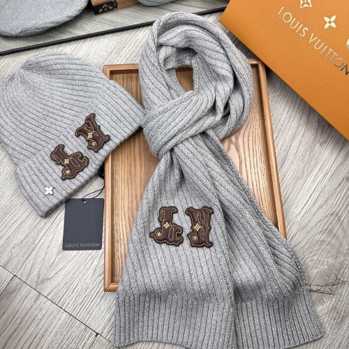 Louis Vuitton LV Hat and Scarf Set #1265194 $48.00 USD, Wholesale Replica Louis Vuitton LV Hat and Scarf and Glove Set