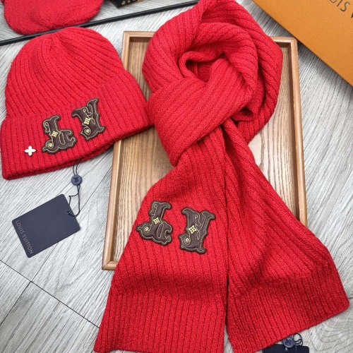 Louis Vuitton LV Hat and Scarf Set #1265195 $48.00 USD, Wholesale Replica Louis Vuitton LV Hat and Scarf and Glove Set