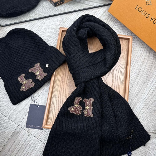 Louis Vuitton LV Hat and Scarf Set #1265196 $48.00 USD, Wholesale Replica Louis Vuitton LV Hat and Scarf and Glove Set