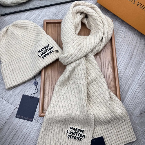 Louis Vuitton LV Hat and Scarf Set #1265198 $48.00 USD, Wholesale Replica Louis Vuitton LV Hat and Scarf and Glove Set