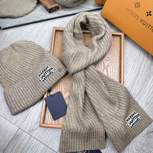 Louis Vuitton LV Hat and Scarf Set #1265199 $48.00 USD, Wholesale Replica Louis Vuitton LV Hat and Scarf and Glove Set