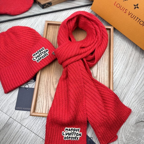 Louis Vuitton LV Hat and Scarf Set #1265201 $48.00 USD, Wholesale Replica Louis Vuitton LV Hat and Scarf and Glove Set