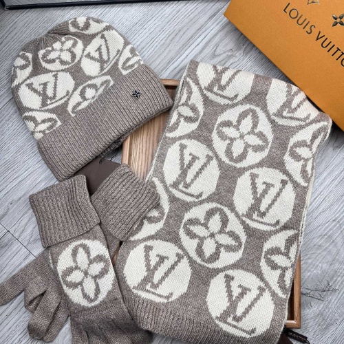 Louis Vuitton LV Hat and Scarf and Glove Set #1265208 $72.00 USD, Wholesale Replica Louis Vuitton LV Hat and Scarf and Glove Set