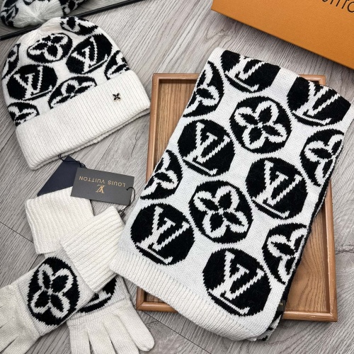 Louis Vuitton LV Hat and Scarf and Glove Set #1265210 $72.00 USD, Wholesale Replica Louis Vuitton LV Hat and Scarf and Glove Set