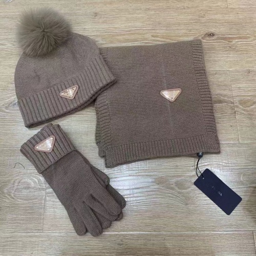 Prada Hat and Scarf and Glove Set #1265222 $72.00 USD, Wholesale Replica Prada Hat and Scarf and Glove Set