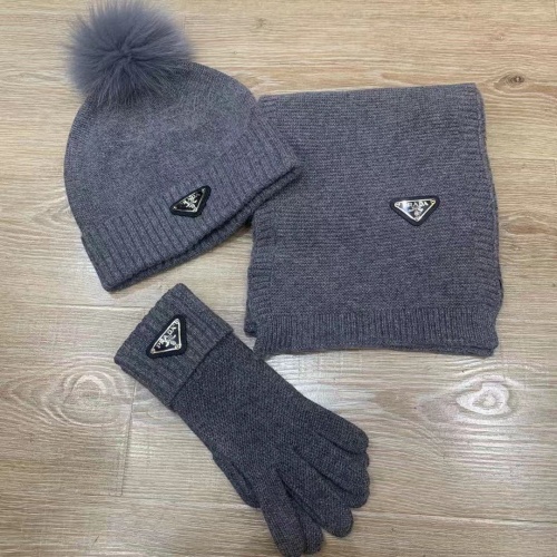 Prada Hat and Scarf and Glove Set #1265223 $72.00 USD, Wholesale Replica Prada Hat and Scarf and Glove Set