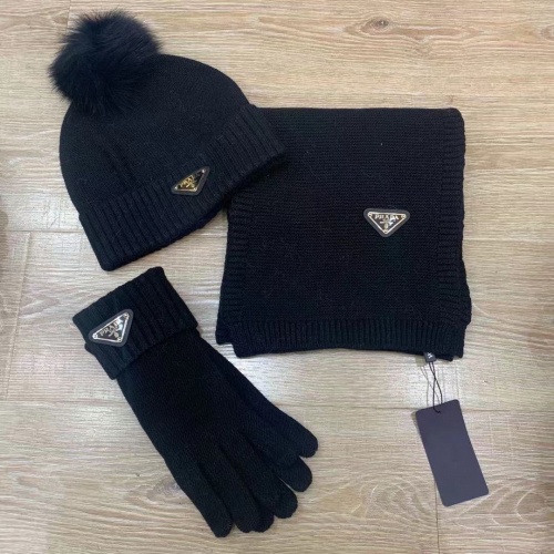 Prada Hat and Scarf and Glove Set #1265224 $72.00 USD, Wholesale Replica Prada Hat and Scarf and Glove Set