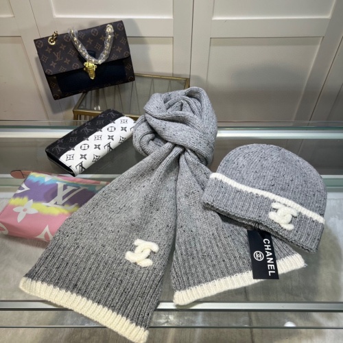 Chanel Hat and Scarf Set #1265262 $48.00 USD, Wholesale Replica Chanel Hat and Scarf and Glove Set