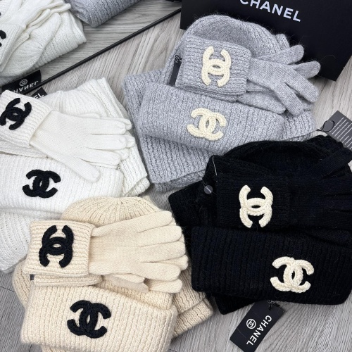 Replica Chanel Hat and Scarf and Glove Set #1265328 $72.00 USD for Wholesale