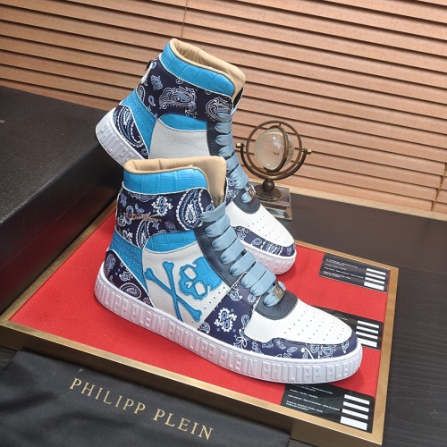 Replica Philipp Plein PP High Tops Shoes For Men #1265781 $105.00 USD for Wholesale