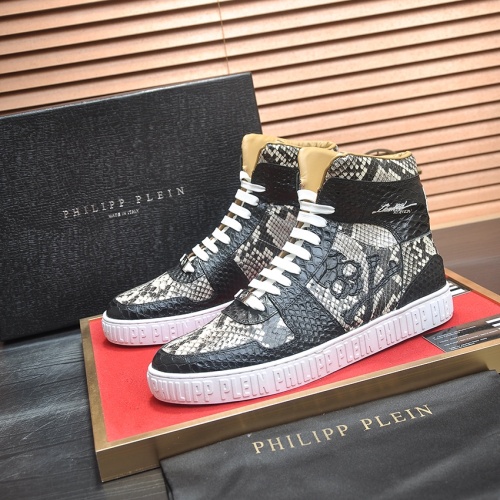 Philipp Plein PP High Tops Shoes For Men #1265785 $105.00 USD, Wholesale Replica Philipp Plein PP High Tops Shoes