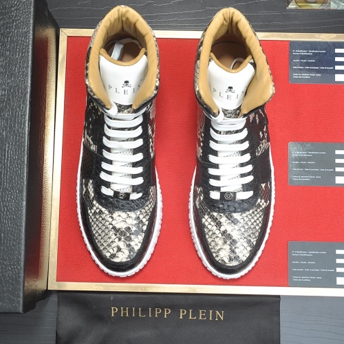 Replica Philipp Plein PP High Tops Shoes For Men #1265785 $105.00 USD for Wholesale