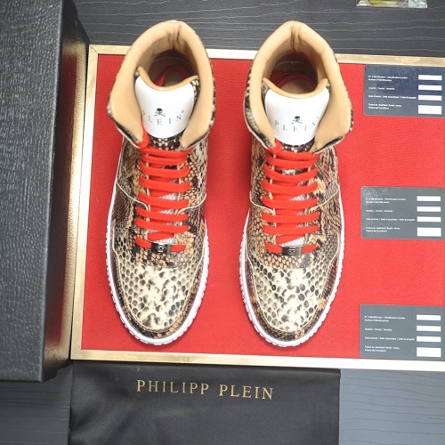 Replica Philipp Plein PP High Tops Shoes For Men #1265786 $105.00 USD for Wholesale