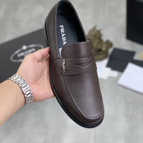 Replica Prada Leather Shoes For Men #1265816 $98.00 USD for Wholesale