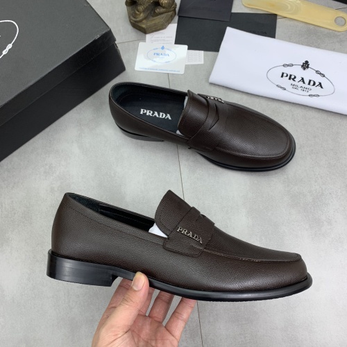 Replica Prada Leather Shoes For Men #1265816 $98.00 USD for Wholesale