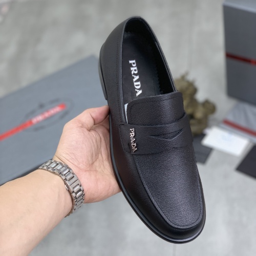 Replica Prada Leather Shoes For Men #1265817 $98.00 USD for Wholesale