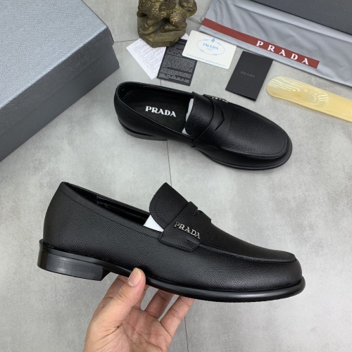 Replica Prada Leather Shoes For Men #1265817 $98.00 USD for Wholesale