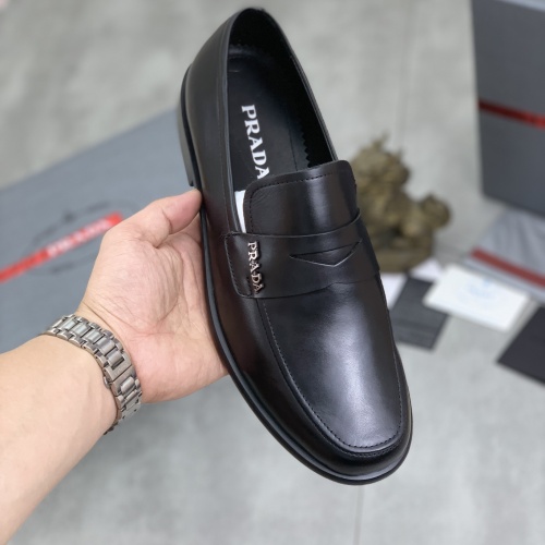 Replica Prada Leather Shoes For Men #1265818 $98.00 USD for Wholesale