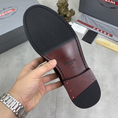 Replica Prada Leather Shoes For Men #1265818 $98.00 USD for Wholesale