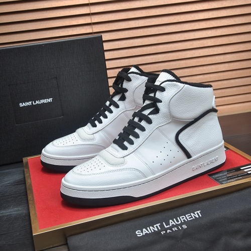 Yves Saint Laurent YSL High Tops Shoes For Men #1265898 $98.00 USD, Wholesale Replica Yves Saint Laurent YSL High Tops Shoes