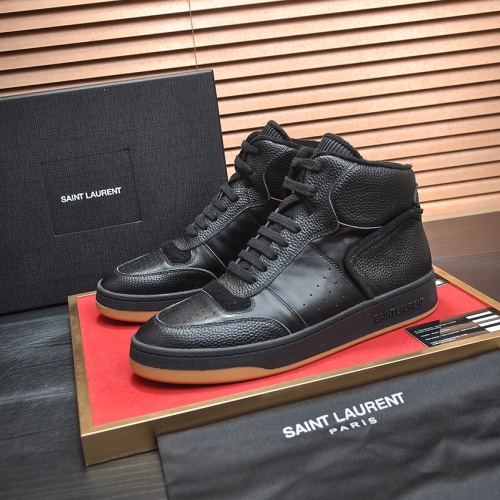 Yves Saint Laurent YSL High Tops Shoes For Men #1265901 $98.00 USD, Wholesale Replica Yves Saint Laurent YSL High Tops Shoes