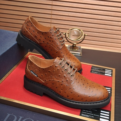 Replica Christian Dior Leather Shoes For Men #1265912 $100.00 USD for Wholesale