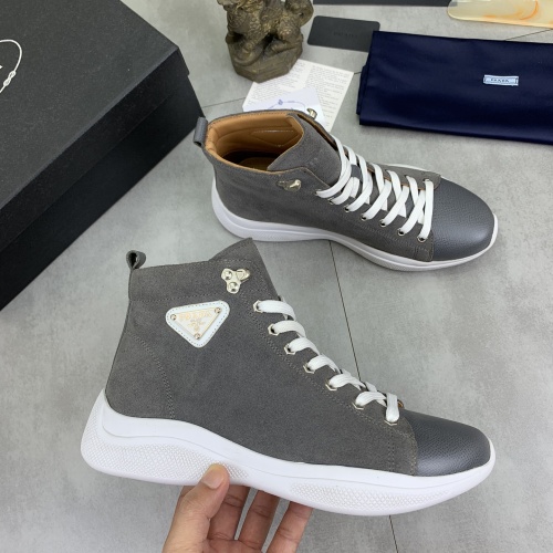 Replica Prada High Top Shoes For Men #1266043 $105.00 USD for Wholesale