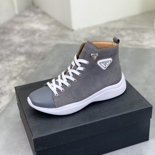 Replica Prada High Top Shoes For Men #1266043 $105.00 USD for Wholesale