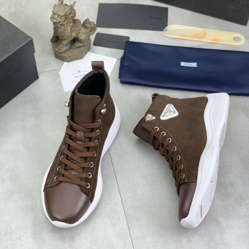 Prada High Top Shoes For Men #1266048 $105.00 USD, Wholesale Replica Prada High Top Shoes