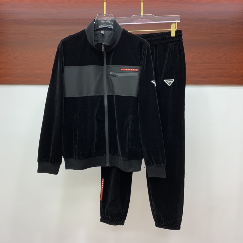 Prada Tracksuits Long Sleeved For Men #1266052 $105.00 USD, Wholesale Replica Prada Tracksuits