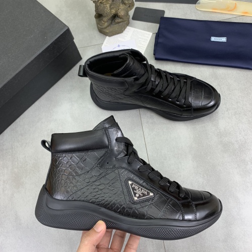 Replica Prada High Top Shoes For Men #1266057 $105.00 USD for Wholesale