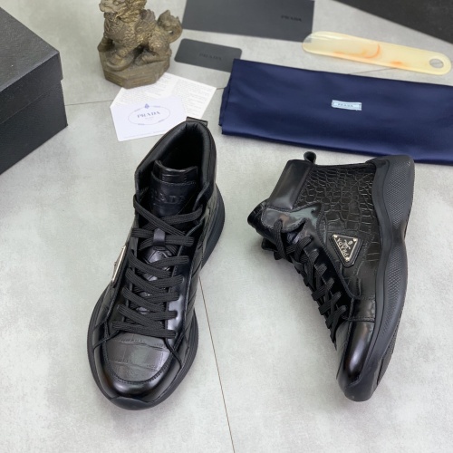 Prada High Top Shoes For Men #1266060 $105.00 USD, Wholesale Replica Prada High Top Shoes