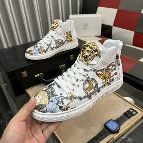 Versace High Tops Shoes For Men #1266262 $76.00 USD, Wholesale Replica Versace High Tops Shoes