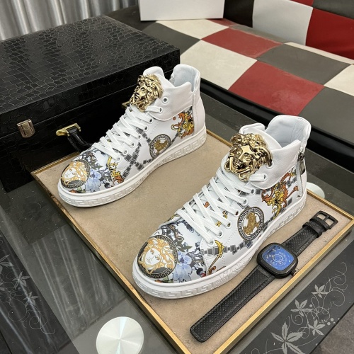 Replica Versace High Tops Shoes For Men #1266262 $76.00 USD for Wholesale