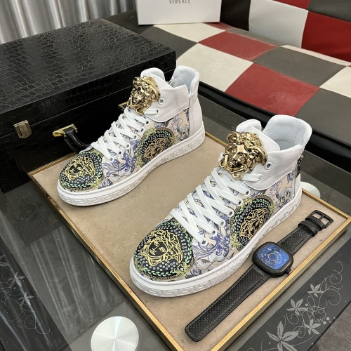 Replica Versace High Tops Shoes For Men #1266263 $76.00 USD for Wholesale