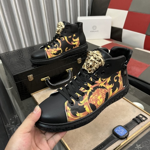 Versace High Tops Shoes For Men #1266264 $76.00 USD, Wholesale Replica Versace High Tops Shoes