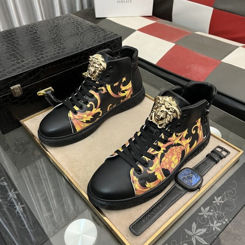 Replica Versace High Tops Shoes For Men #1266264 $76.00 USD for Wholesale