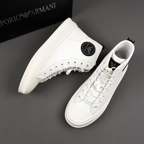 Armani High Tops Shoes For Men #1266265 $85.00 USD, Wholesale Replica Armani High Tops Shoes