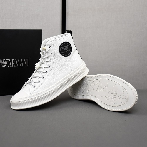 Replica Armani High Tops Shoes For Men #1266265 $85.00 USD for Wholesale