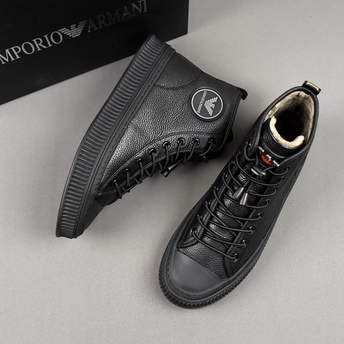 Armani High Tops Shoes For Men #1266266 $85.00 USD, Wholesale Replica Armani High Tops Shoes