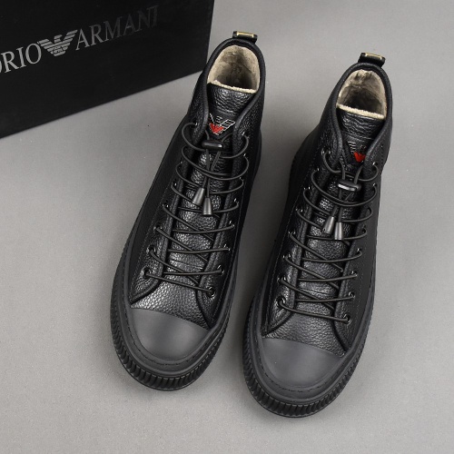 Replica Armani High Tops Shoes For Men #1266266 $85.00 USD for Wholesale