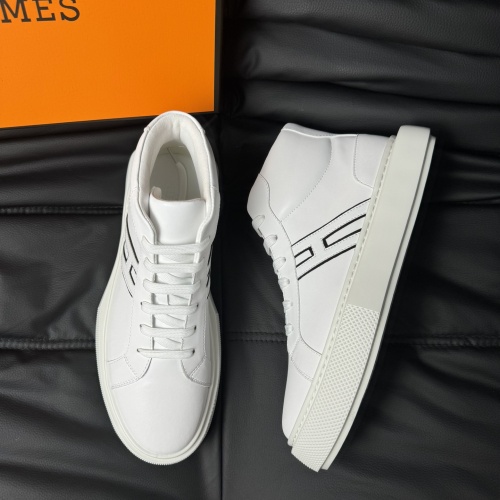 Replica Hermes High Tops Shoes For Men #1266406 $82.00 USD for Wholesale