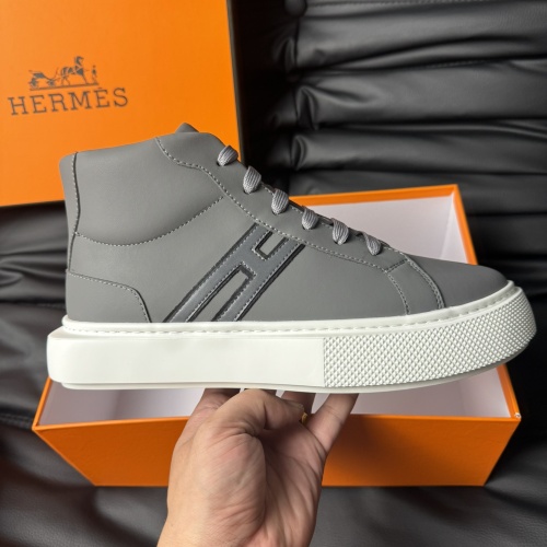 Replica Hermes High Tops Shoes For Men #1266407 $82.00 USD for Wholesale