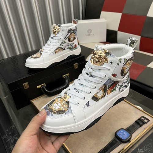 Versace High Tops Shoes For Men #1266548 $80.00 USD, Wholesale Replica Versace High Tops Shoes