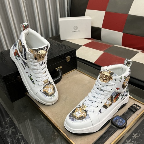 Replica Versace High Tops Shoes For Men #1266548 $80.00 USD for Wholesale